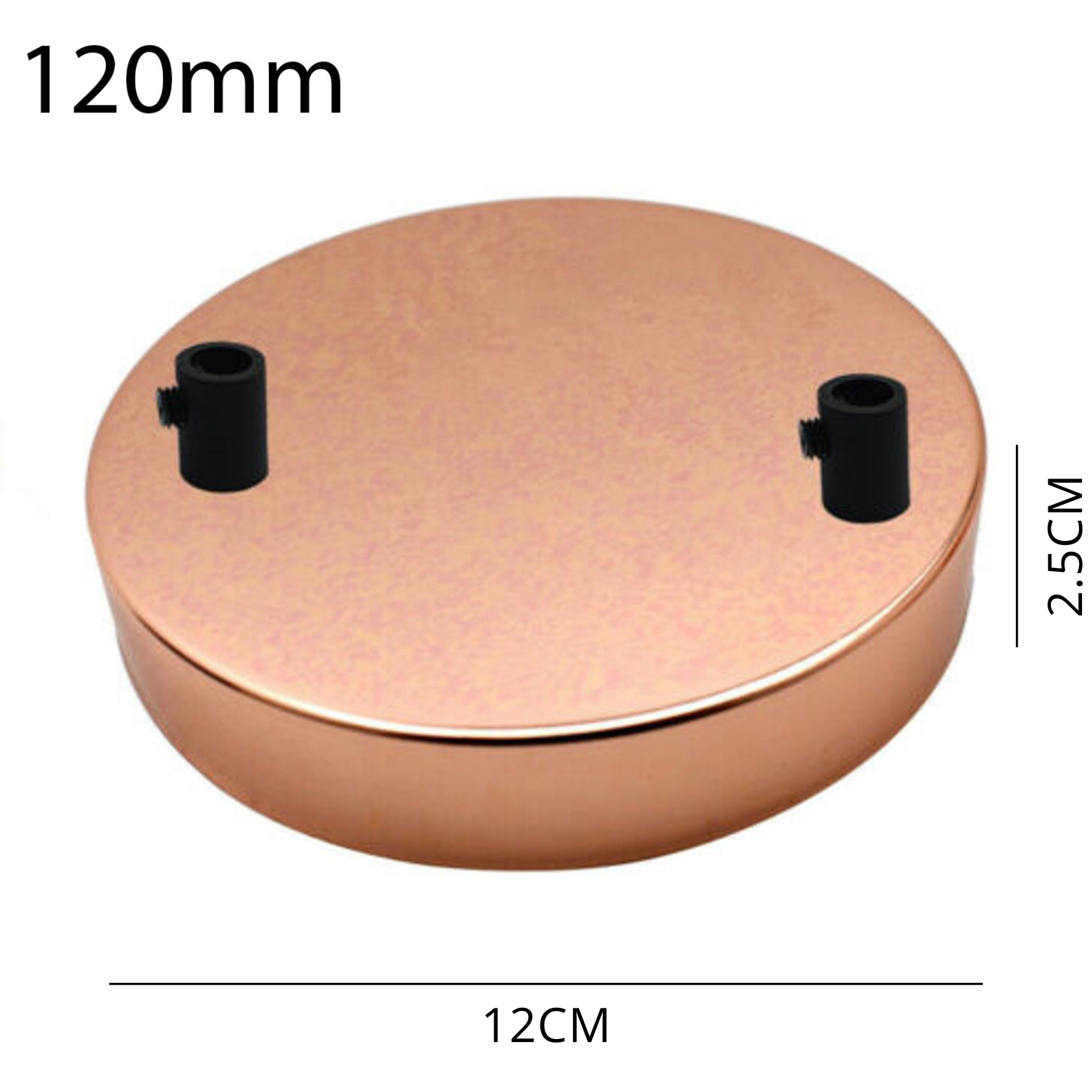 Metal Ceiling Roses 2 Outlets Rose Gold 120x25mm~2809