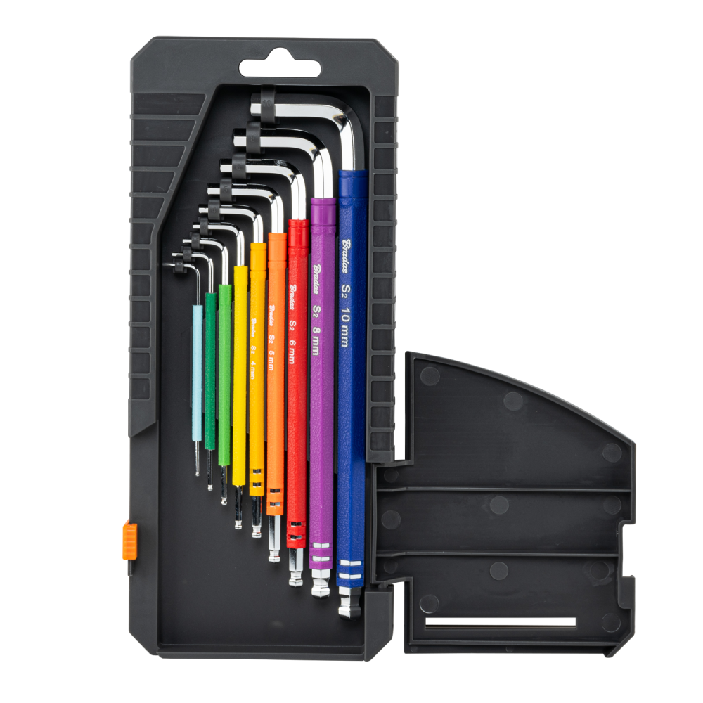 Set of Allen Keys with Ball End HX, Extra Long, 1.5mm – 10mm (9 pcs)