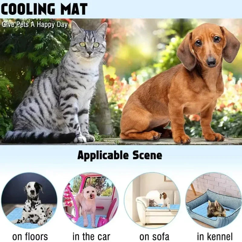 Pet Ice Silk Cooling Mat for Dogs and Cats
