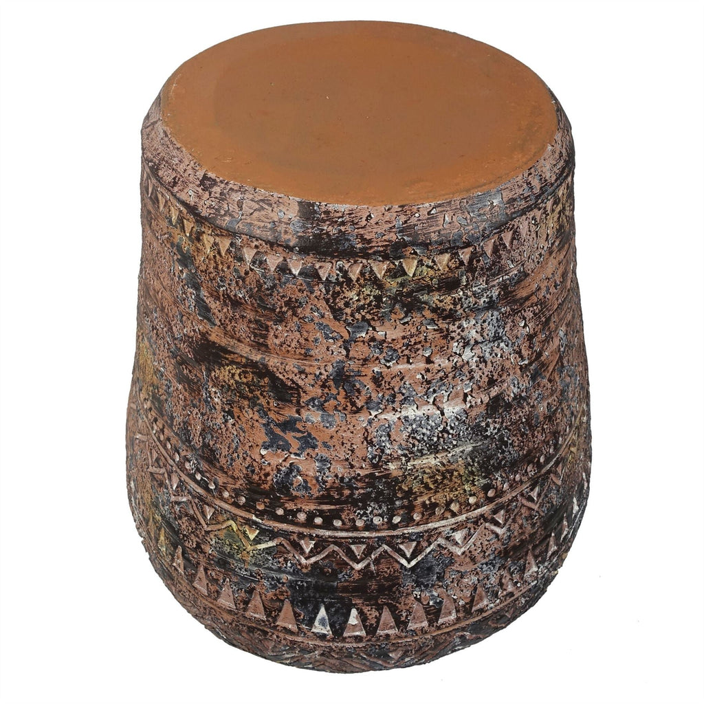 40cm x 32cm Aztec Large Composite Textured Vase Composite Plant Pot