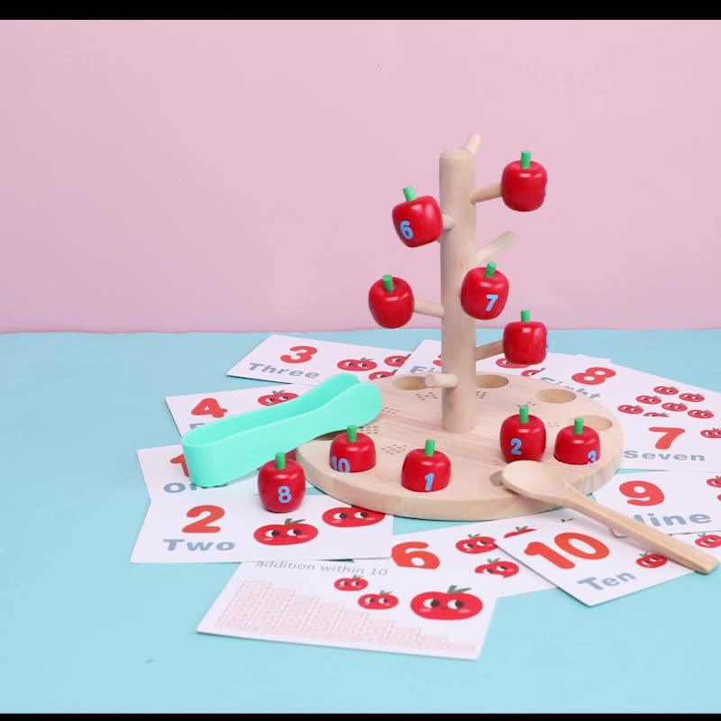 Interactive Wooden Math Tree: Fun Learning for Kids