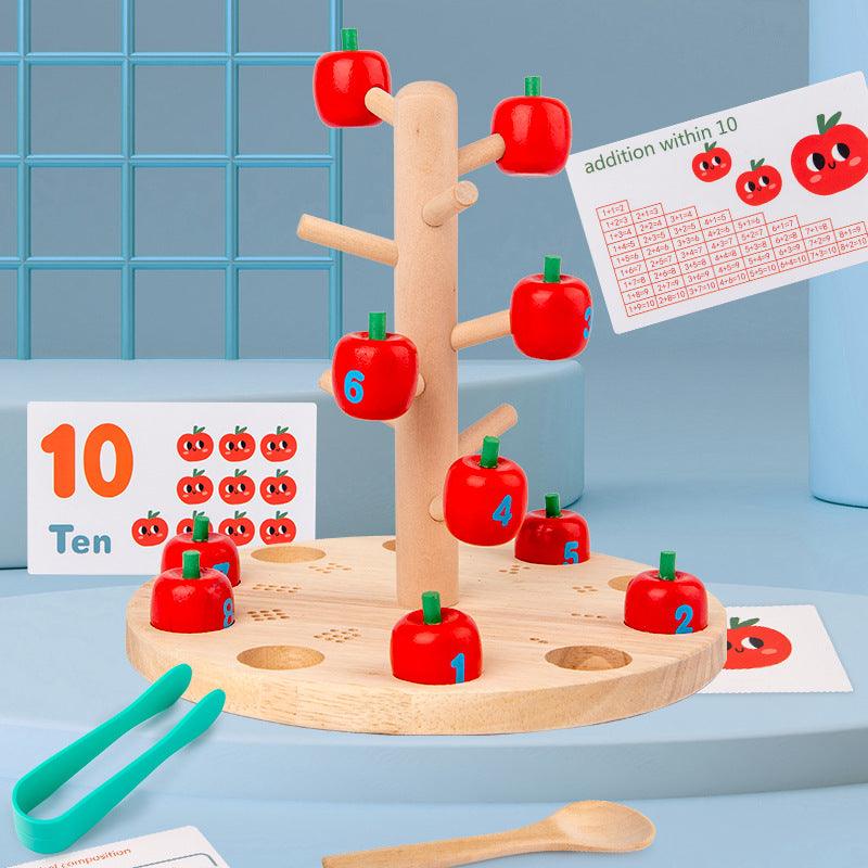 Interactive Wooden Math Tree: Fun Learning for Kids