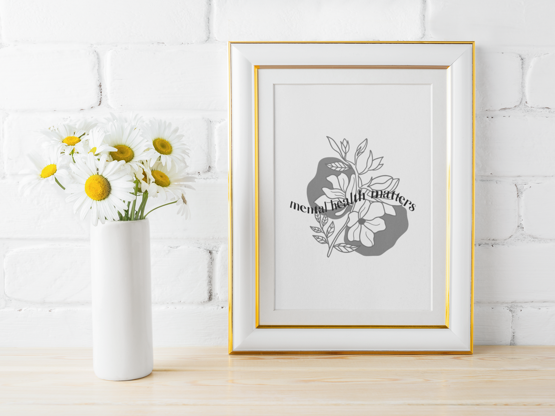 Mental Health Matters Mental Health Inspirational Wall Decor Quote Print
