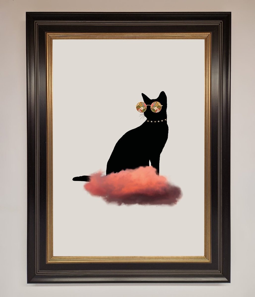 Cloud Cat Framed Poster